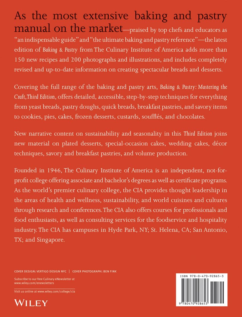 Baking and Pastry: Mastering the Art and Craft by The Culinary Institute of America (CIA)
