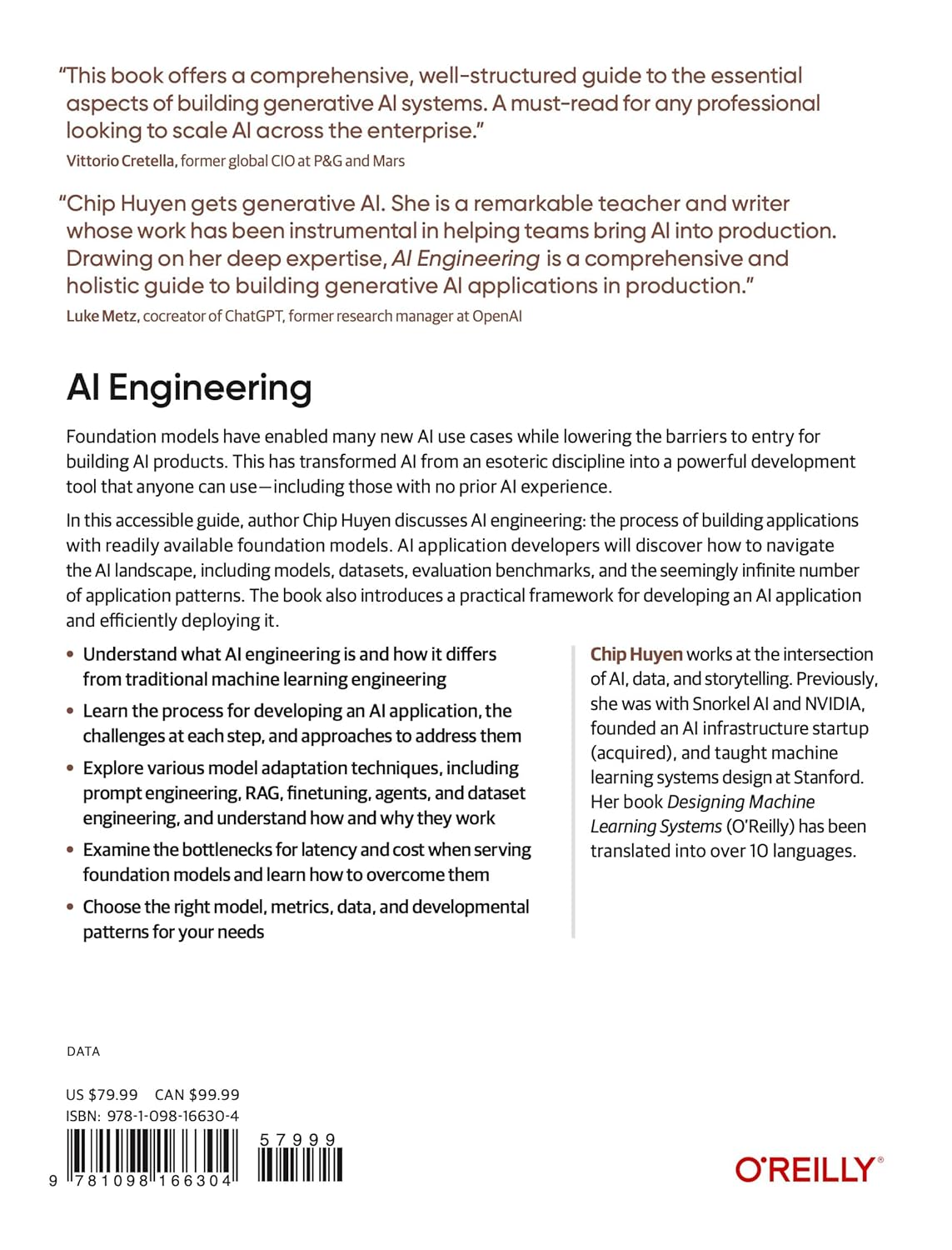 AI Engineering : Building Applications with Foundation Models by Chip Huyen